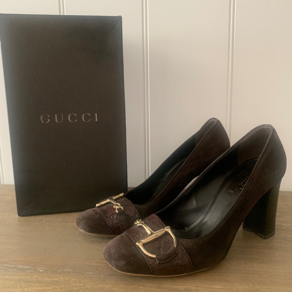 Gucci Pumps in Chocolate Suede